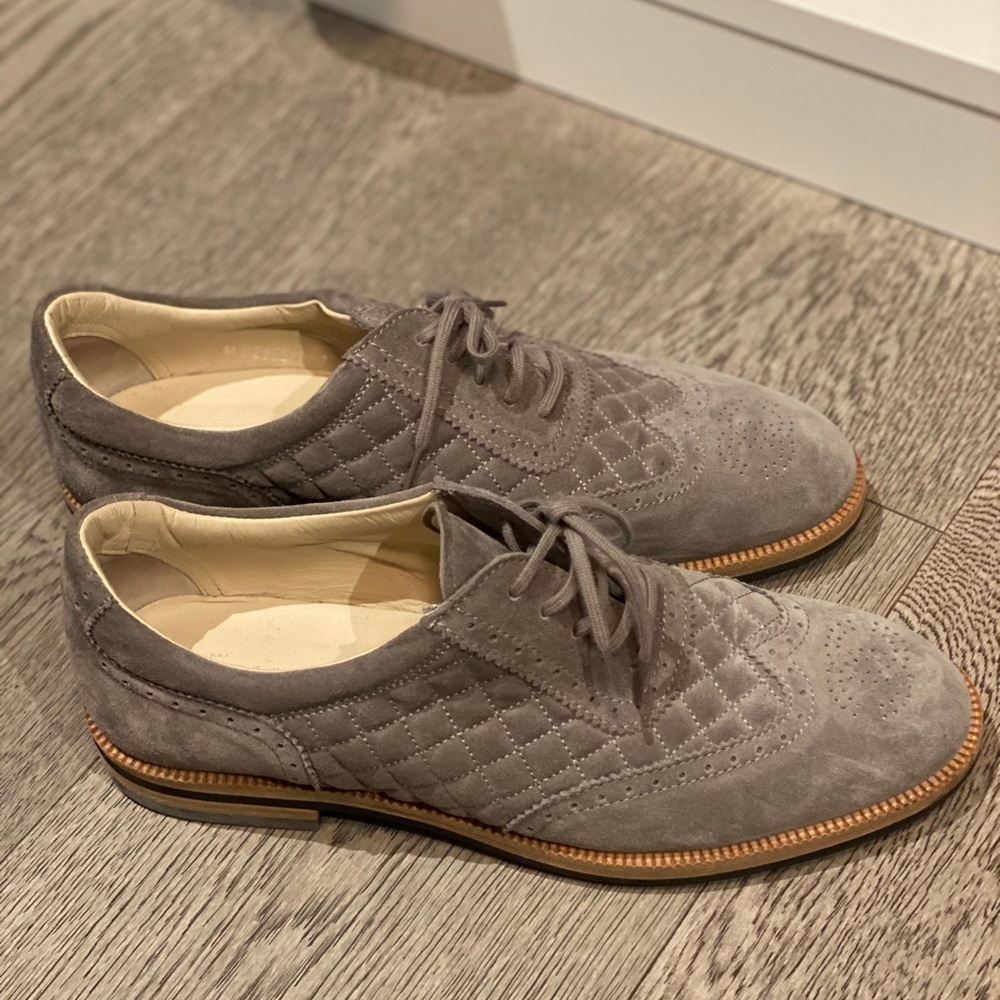 Chanel Grey suede loafers